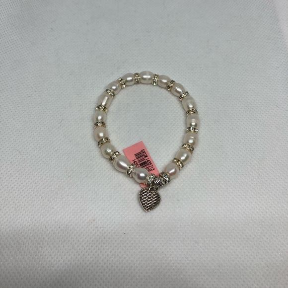 NWT Fresh Water Off White Colored Pearls with Australian & Crystal BraceletJ92 - Picture 5 of 5